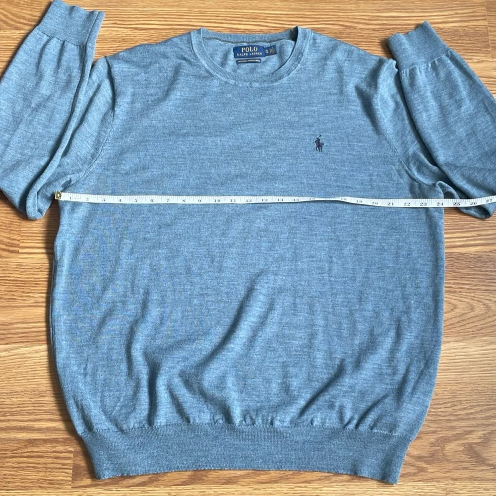 Polo Ralph Lauren Washable Merino Wool Light  Blue Sweater  XL Pullover NWOT
